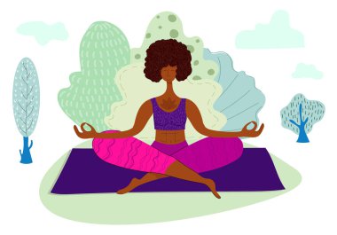 Yoga kızlar vektör