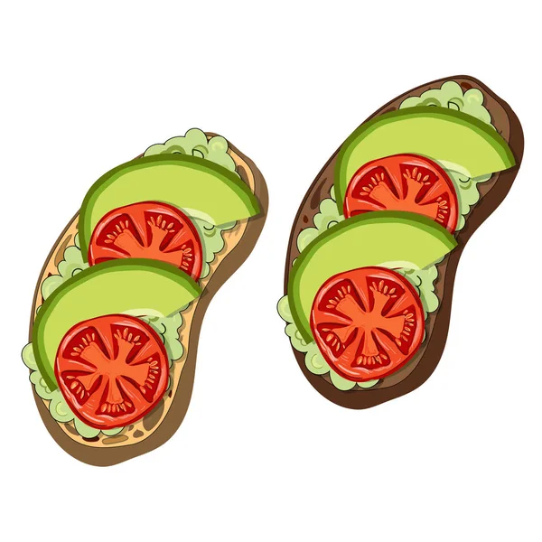 Векторний авокадо тост — стоковий вектор