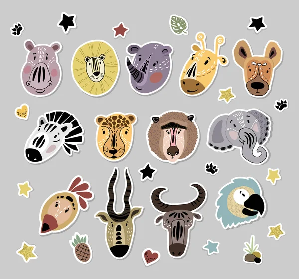 Cute African animals Royalty Free Stock Illustrations