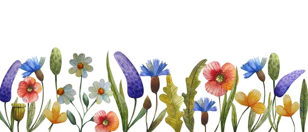 Kompozycja kwiat akwarela — Zdjęcie stockowe