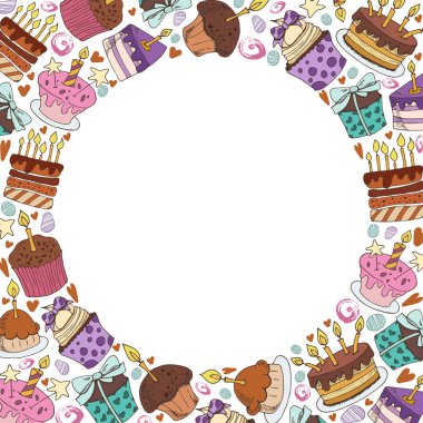 Vektör çizim - tatlılar