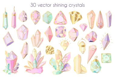 vektör kristal set