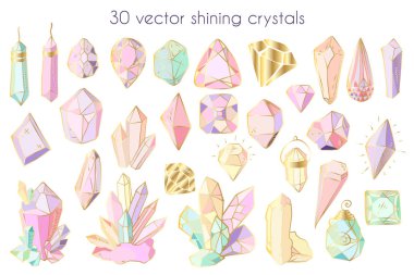 Vector Crystals Set clipart
