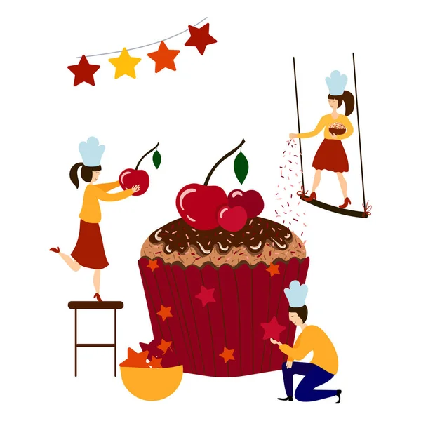 Gâteau d'anniversaire vectoriel — Image vectorielle