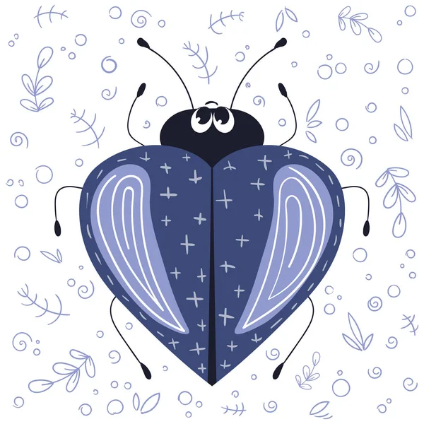 Mignon dessin animé bug — Image vectorielle