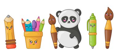 Geri okul Kawaii için