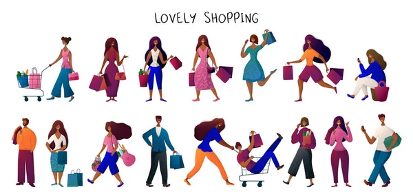 People Shopping concept — Stockvector