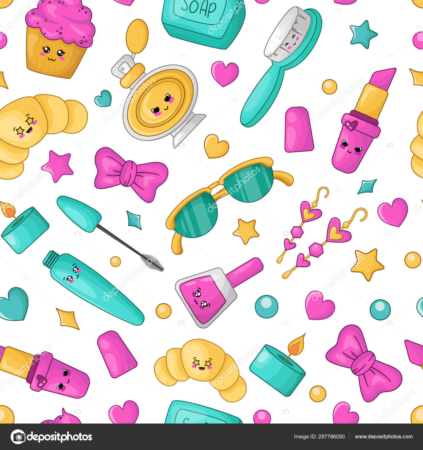 Kawaii Girls Stuff Vector Image By C Sunniwa Vector Stock Kawaii Girls Stuff Vector Image By C Sunniwa Vector Stock