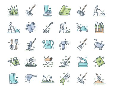 Çim Bakım Vektörü 