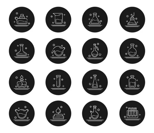 Лабораторный набор икон — стоковый вектор