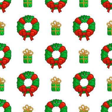 vektör kawaii Noel koleksiyonu