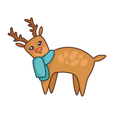 vektör kawaii Noel koleksiyonu