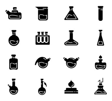 Laboratuvar Şişeleri Simge Seti