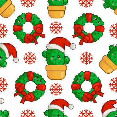 vektör kawaii Noel koleksiyonu