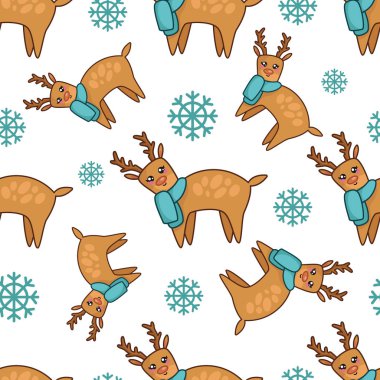 vektör kawaii Noel koleksiyonu