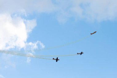 Zhukovsky / Rusya Federasyonu - 25 Ağustos 2015: airshow Maks, 1 polet, Yak-52
