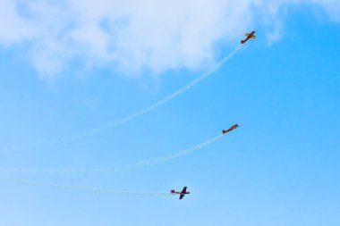 Zhukovsky / Rusya Federasyonu - 25 Ağustos 2015: airshow Maks, 1 polet, Yak-52