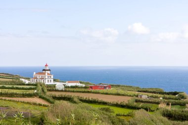 Manzaralı villa okyanus, Portekiz, Azor Adaları üzerinden bir manzara