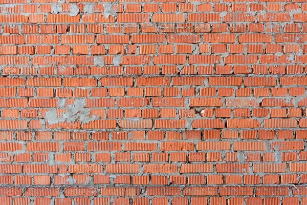 A textura das paredes da construção de tijolo poroso reforçou o reforço — Fotografia de Stock