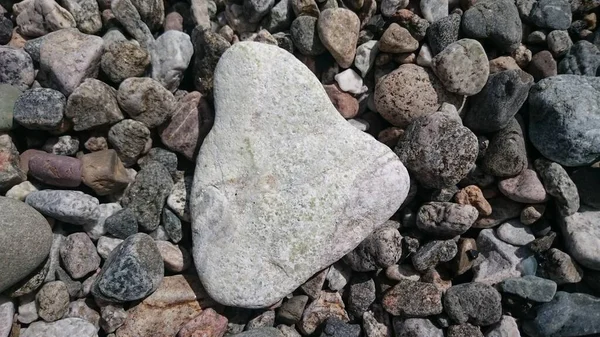 Närbild Rundade Och Polerade Strandklippor — Stockfoto