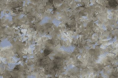 Bir duvar üzerinde mavi ve kahverengi boya konturları