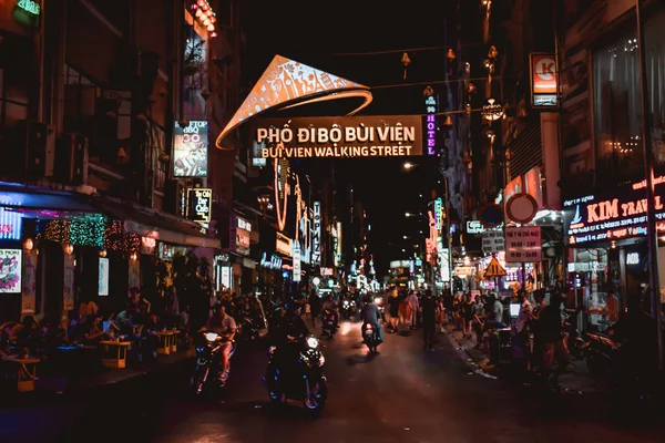 Bui Vien Walking Street Saigón Ciudad Chi Minh Vietnam — Foto de Stock