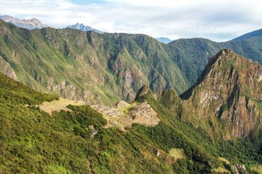 Kayıp İnka şehir Machu Picchu Cusco, Peru yakın bir bakış. Machu Picchu Peru tarihsel kutsal alan ve UNESCO Dünya Miras Listesi var. Machu Picchu Peru Cusco bölgesinde yer alan.