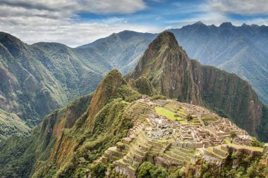 Kayıp İnka şehir Machu Picchu Cusco, Peru yakın bir bakış. Machu Picchu Peru tarihsel kutsal alan ve UNESCO Dünya Miras Listesi var. Machu Picchu Peru Cusco bölgesinde yer alan.