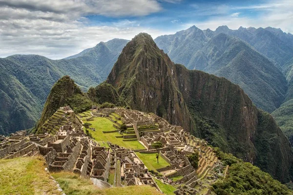 Vista Ciudad Inca Perdida Machu Picchu Cerca Cusco Perú Machu — Foto de Stock