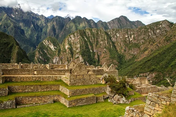 Machu Picchu Pérou Ancienne Ville Inca Située Sur Pérou Montagne — Photo