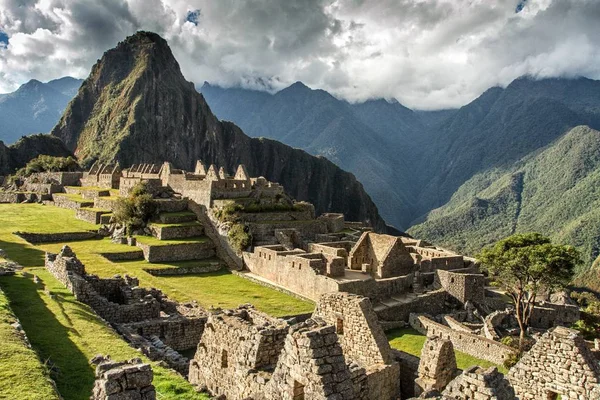 Vista Ciudad Inca Perdida Machu Picchu Cerca Cusco Perú Machu — Foto de Stock