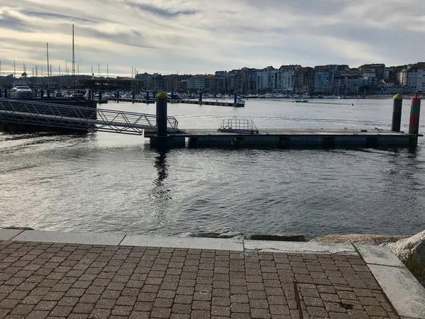 Vista Del Puerto Sanxenxo Galicia España Durante Día Verano —  Fotos de Stock