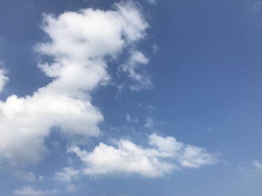 Parlak bir günde bulutlu gökyüzü