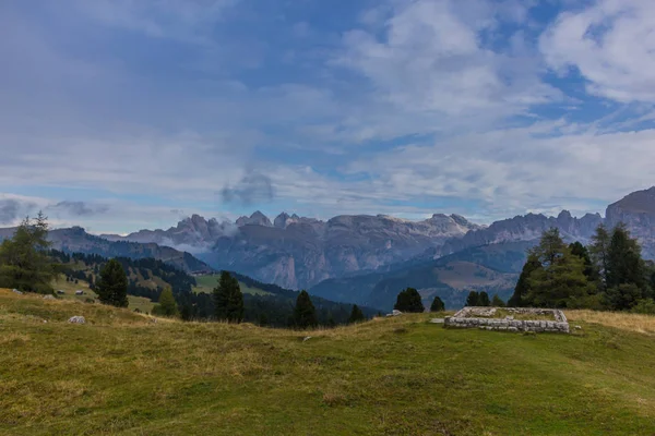 Caminho Parque Natural Seceda Grden Bela Tirol Sul — Fotografia de Stock