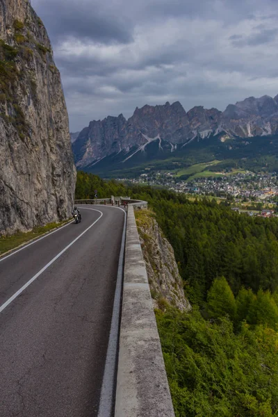 Sur Chemin Dans Parc Naturel Seceda Grden Dans Magnifique Tyrol — Photo