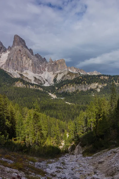 Way Nature Park Seceda Grden Beautiful South Tyrol — стоковое фото