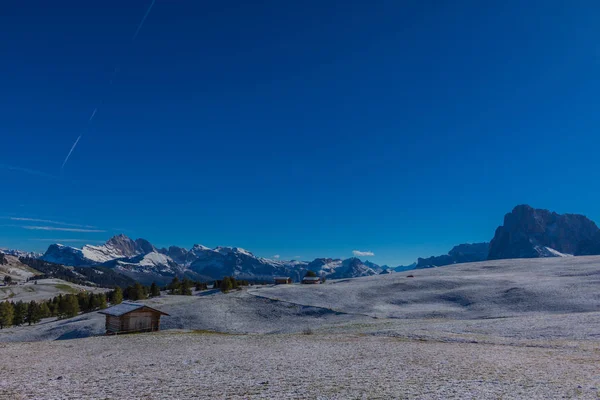 Sulla Strada Nel Parco Naturale Seceda Grden Nel Bellissimo Alto — Foto Stock