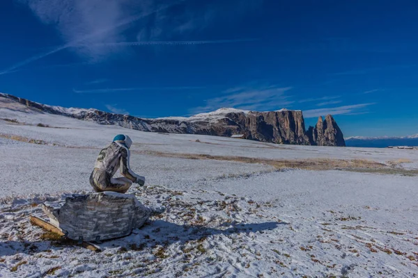 Caminho Parque Natural Seceda Grden Bela Tirol Sul — Fotografia de Stock