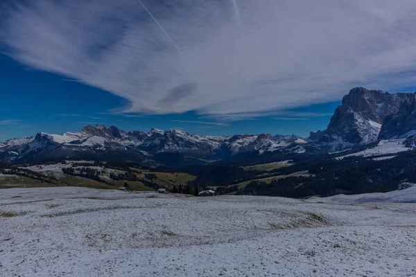 Sur Chemin Dans Parc Naturel Seceda Grden Dans Magnifique Tyrol — Photo