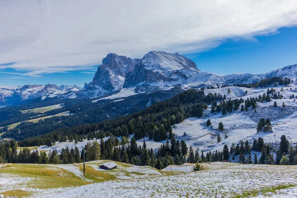 Sur Chemin Dans Parc Naturel Seceda Grden Dans Magnifique Tyrol — Photo
