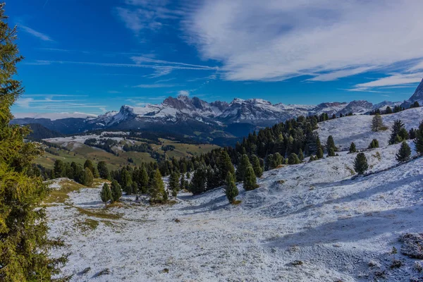 Way Nature Park Seceda Grden Beautiful South Tyrol — стоковое фото