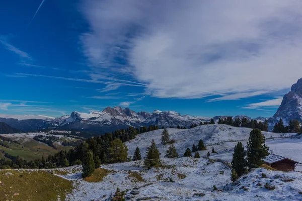 Way Nature Park Seceda Grden Beautiful South Tyrol — стоковое фото