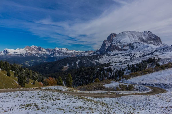 Caminho Parque Natural Seceda Grden Bela Tirol Sul — Fotografia de Stock