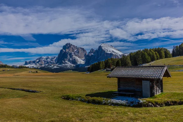 Way Nature Park Seceda Grden Beautiful South Tyrol — стоковое фото