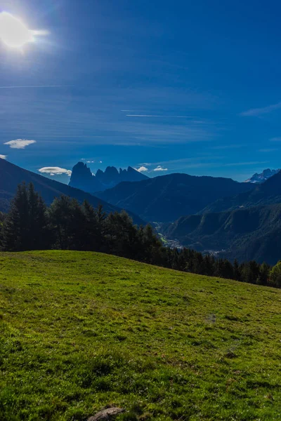Úton Természetvédelmi Seceda Grden Gyönyörű Dél Tirol — Stock Fotó