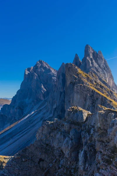 Way Nature Park Seceda Grden Beautiful South Tyrol — стоковое фото