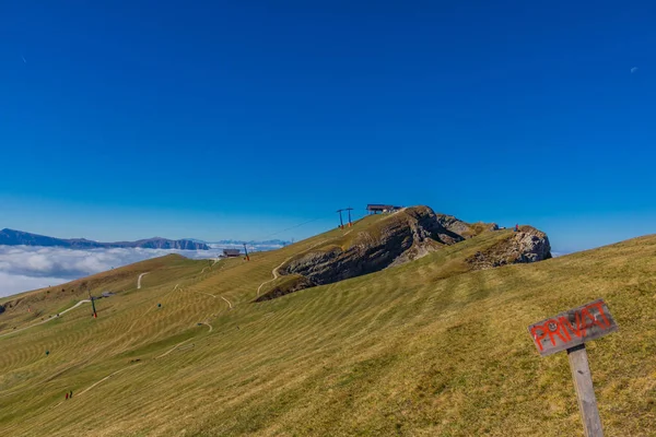 Way Nature Park Seceda Grden Beautiful South Tyrol — стоковое фото