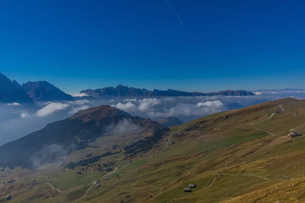 Cestě Přírodního Parku Seceda Grden Krásné Jižní Tyrolsko — Stock fotografie