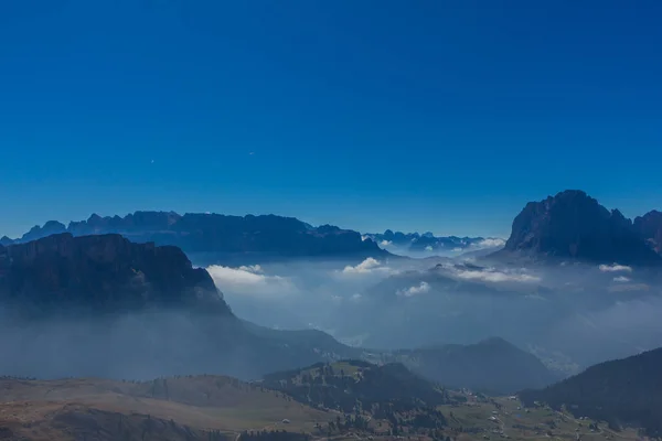 Sulla Strada Nel Parco Naturale Seceda Grden Nel Bellissimo Alto — Foto Stock