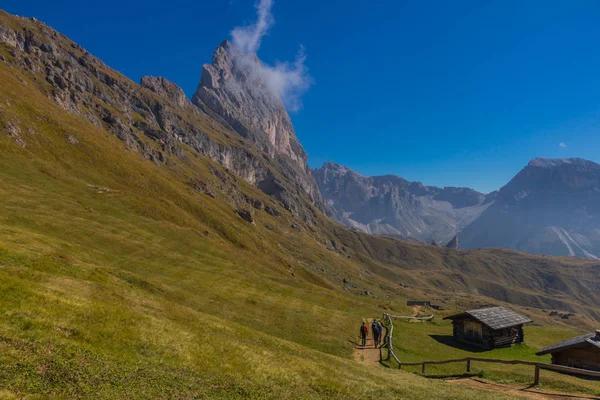 Onderweg Het Natuurpark Seceda Grden Het Prachtige Zuid Tirol — Stockfoto